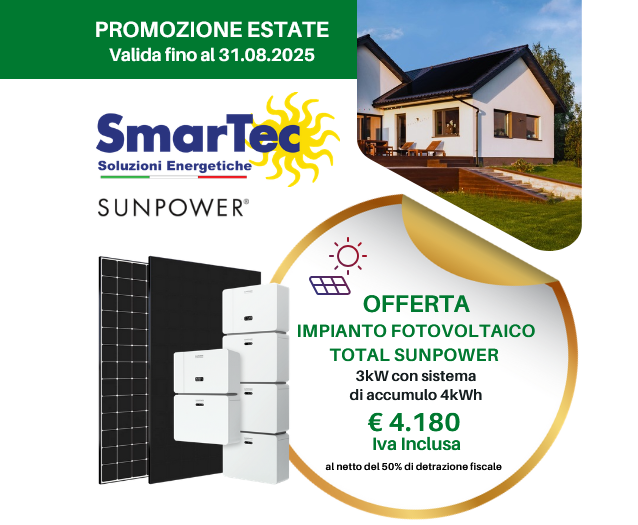 offerta fotovoltaico Sunpower 3 kw chiavi in mano Torino Torino Milano Varese offerta fotovoltaico Sunpower 3 kw con batteria chiavi in mano Torino asti cuneo biella novara milano varese